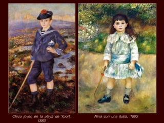 Chico joven en la playa de Yport,   Nina con una fusta, 1885
              1883
 