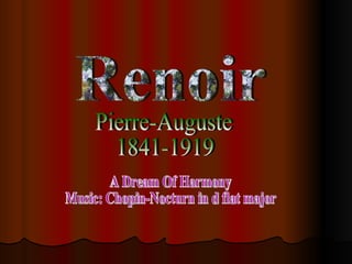 Renoir Pierre-Auguste 1841-1919 A Dream Of Harmony Music: Chopin-Nocturn in d flat major 