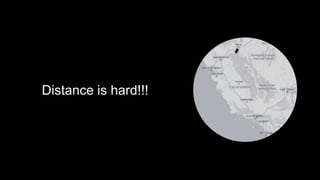 Distance is hard!!!
 