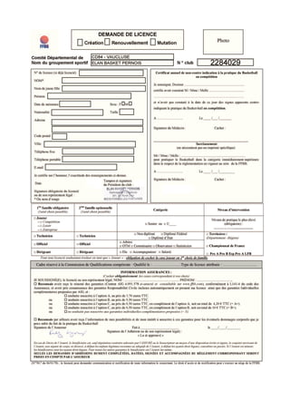 Renouvellement licences 2013 14
