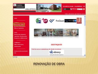 RENOVAÇÃO DE OBRA
 