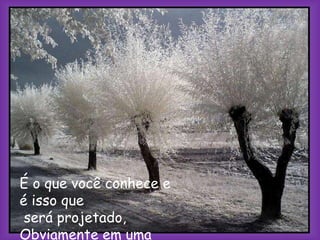 É o que você conhece e
é isso que
 será projetado,
Obviamente em uma
 