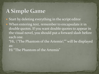 How to make renpy game maker for beginners .pdf