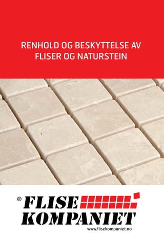 renhold OG beskyttelse av
   fliser og naturstein




             www.flisekompaniet.no
 