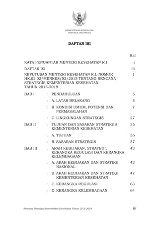 Renstra Kemenkes 2015 2019 Renstra Kemenkes 2015 2019