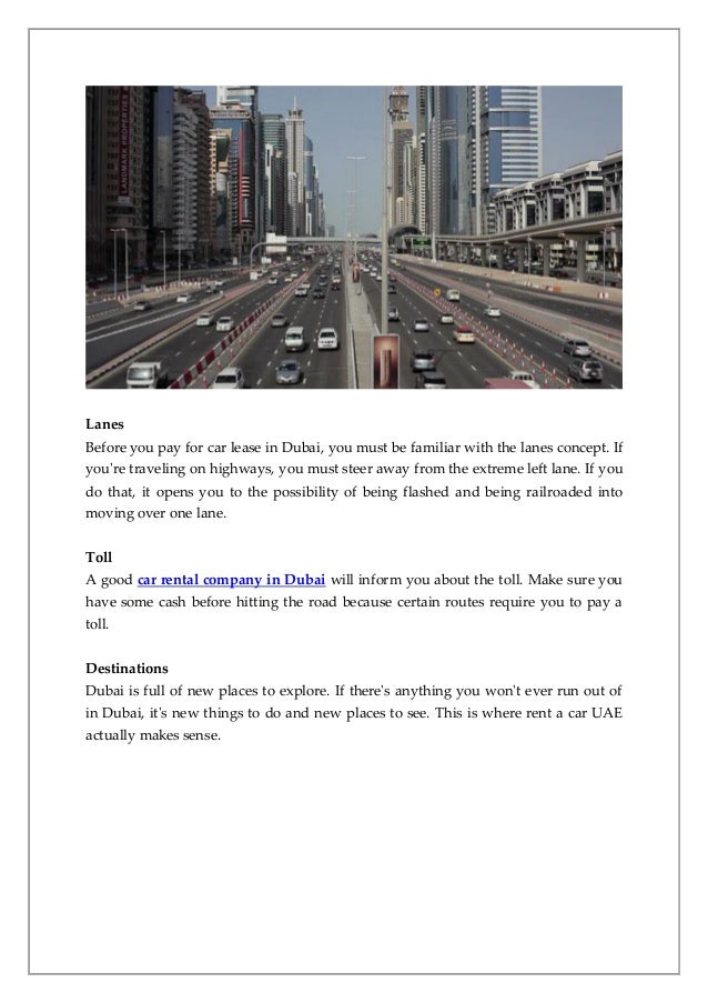 Rent a car uae what to expect