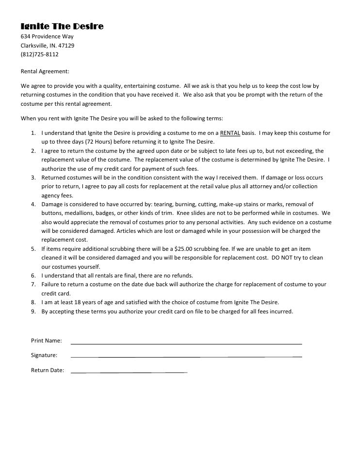 rental contract