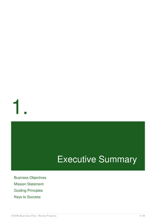 Rental property business plan example | PDF