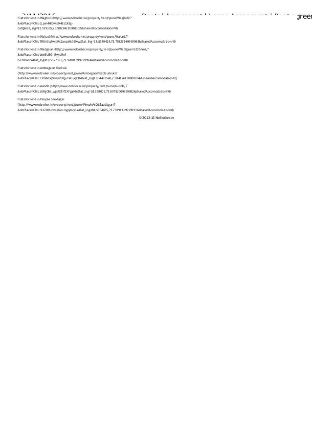 rental agreement lease agreement rent agreement format