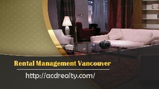 Rental Management Vancouver
