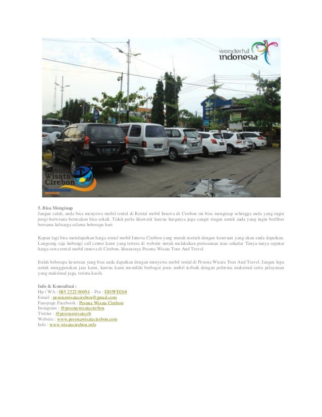 Rental Mobil  Innova  di Cirebon  Call 085 2222 00054
