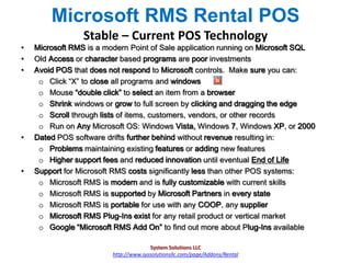 Microsoft Rms Pos Rental POS - Microsoft RMS | PPTX