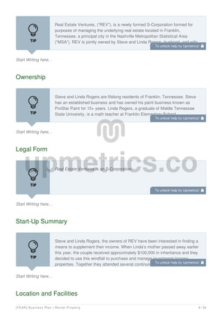 Rental Property Business Plan Example | PDF