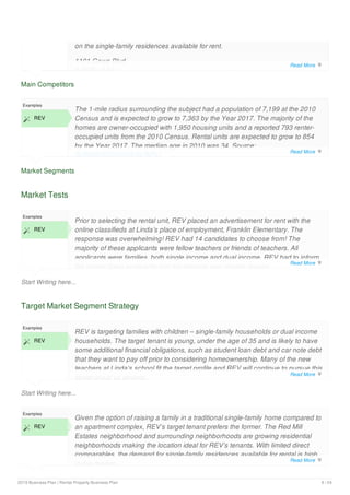 Rental property business plan example | PDF