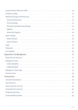 Rental property business plan example | PDF