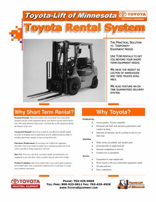 Rental Forklift Information