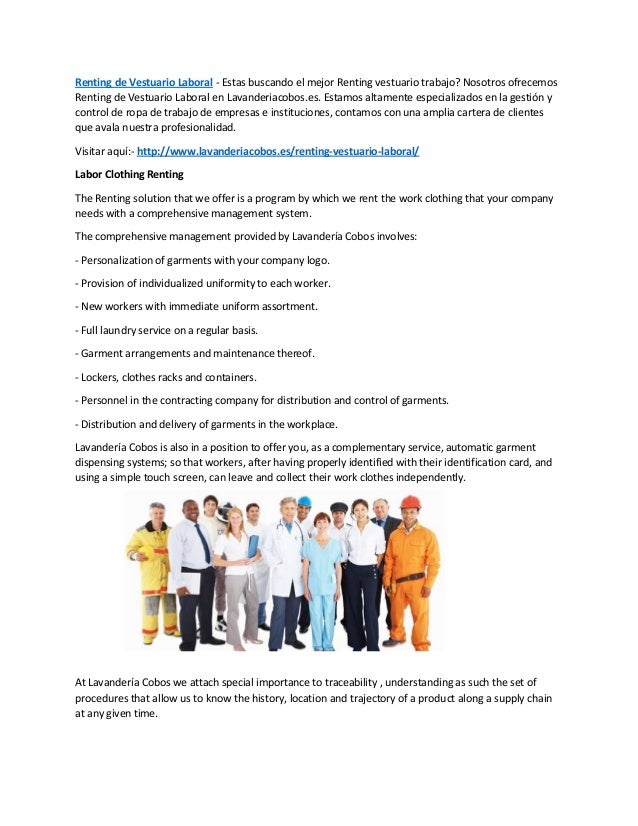 Renting de vestuario laboral