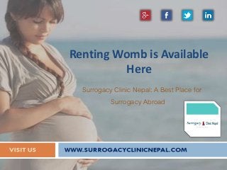 Renting Womb is Available
Here
Surrogacy Clinic Nepal: A Best Place for
Surrogacy Abroad
 