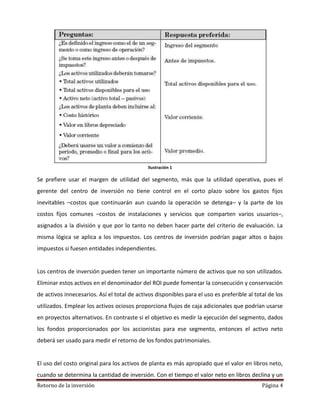 Rentorno De La Inversion Roi