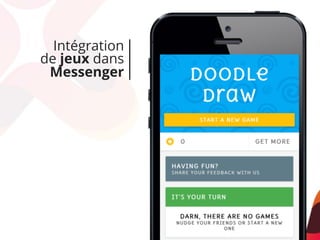Intégration
de jeux dans
Messenger
 