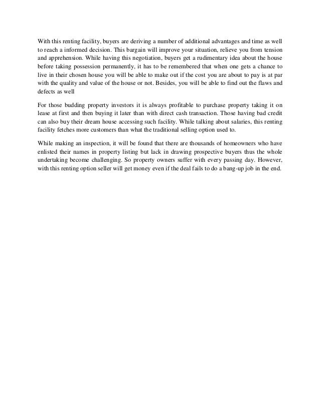 Rent To Own Homes PA