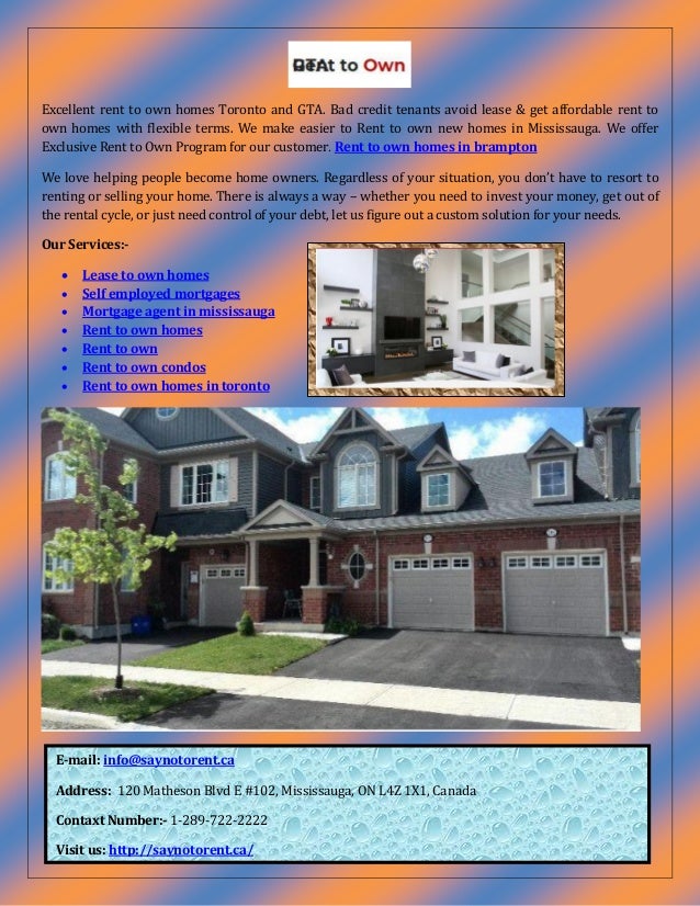 how to get a rent to own home with bad credit