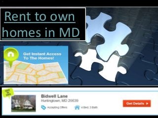 Rent to own
homes in MD
 