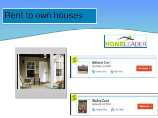 Rent to own houses
 