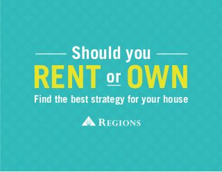 RENT
Should you
Find the best strategy for your house
or OWN
 