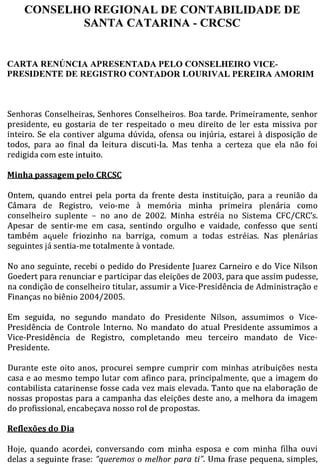 Conselho Regional de Contabilidade de Santa Catarina - CRCSC