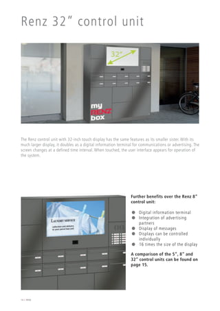 Renz Display myRENZbox Intelligent Parcel Delivery Box Brochure | PDF