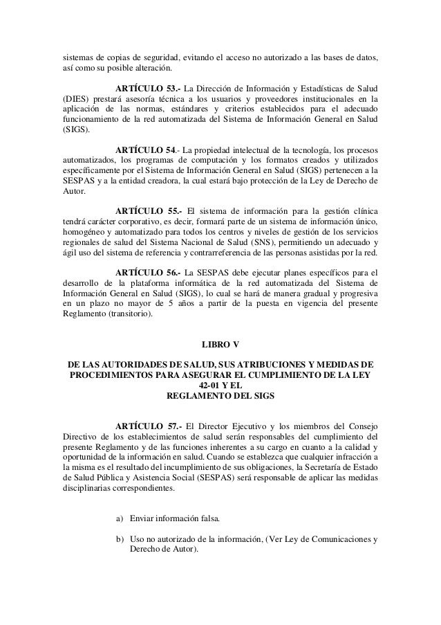 Rep. Dominicana. Decreto no. 249-06 reglamento sistema de información…