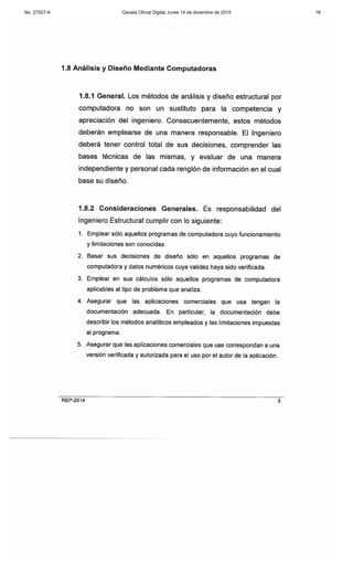 No. 27927-A Gaceta Oficial Digital, lunes 14 de diciembre de 2015 18
 