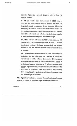 No. 27927-A Gaceta Oficial Digital, lunes 14 de diciembre de 2015 36
 