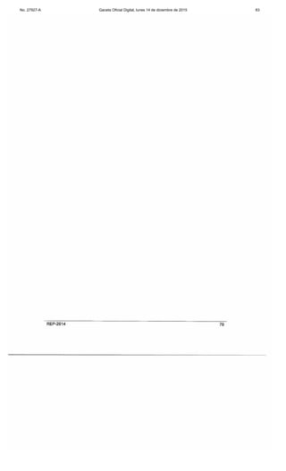 No. 27927-A Gaceta Oficial Digital, lunes 14 de diciembre de 2015 83
 