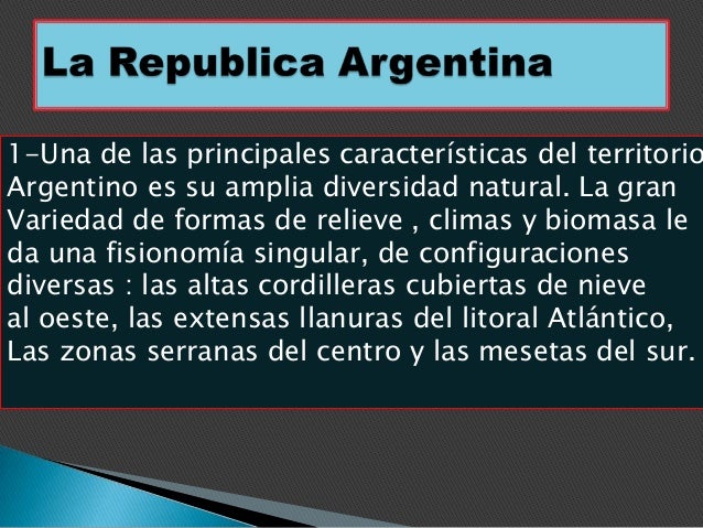 Rep. argentina generalidades