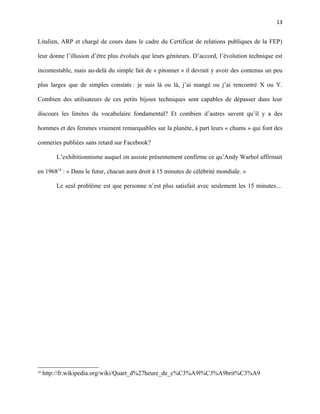 Facebook et la falsification de la réalité