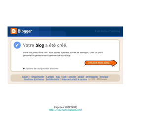 Page test (REP2400) http://rep2400.blogspot.com / 