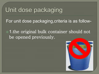Repacking and relabelling | PPTX