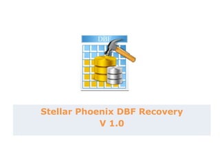 Stellar Phoenix DBF Recovery V 1.0 