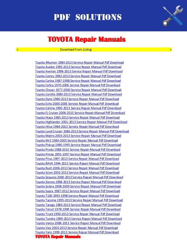 2001 toyota tacoma shop service repair manual pdf