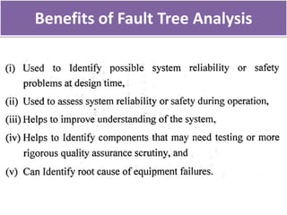 Benefits of Fault Tree Analysis
 