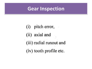 Gear Inspection
 