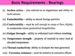 Basic Requirements - Bearings
 