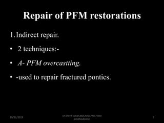 Repair of esthetic restorations [autosaved] | PPTX