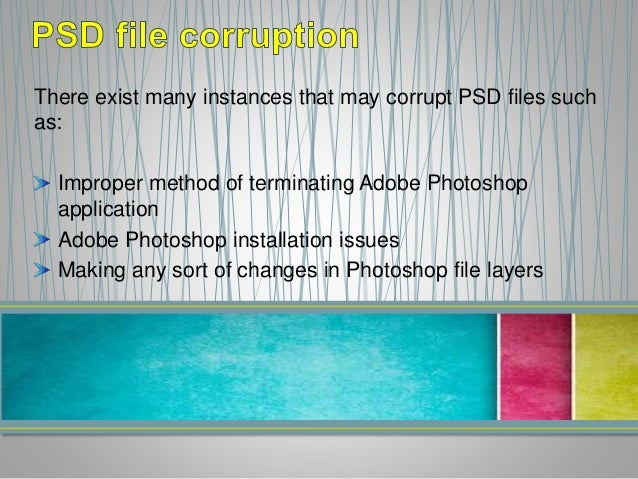 how to repair psd file
