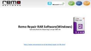 Remo Repair RAR Software(Windows)
Specially Build for Repairing Corrupt RAR File
http://www.remorecover.com/windows/repair-rar-file.html
 