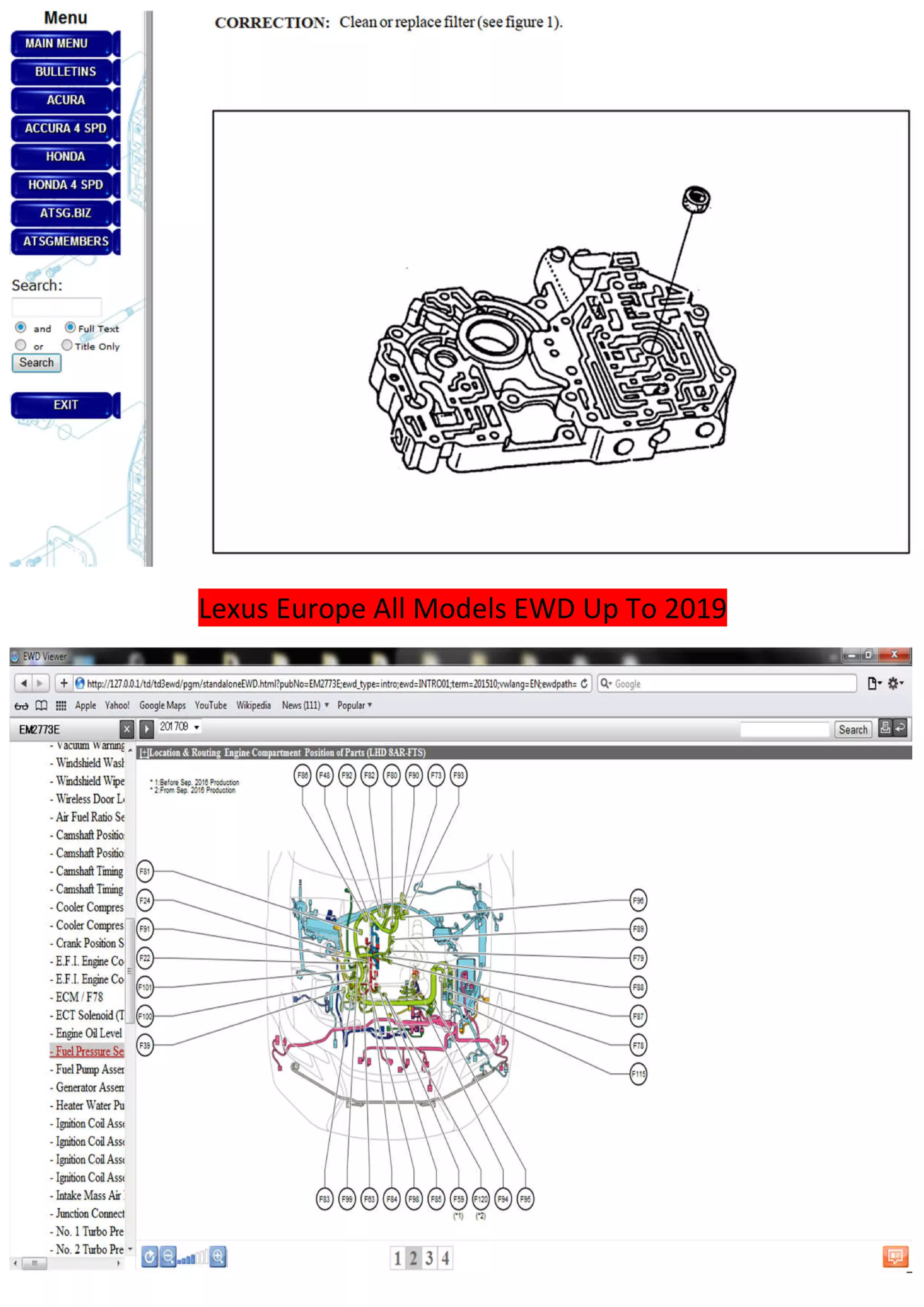 Repair service manuals and wiring diagrams software and ewd PDF