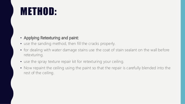 Ceiling Cracks Repair And Re Texture