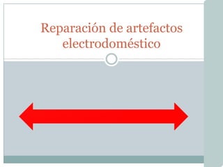 Reparación de artefactos electrodoméstico 